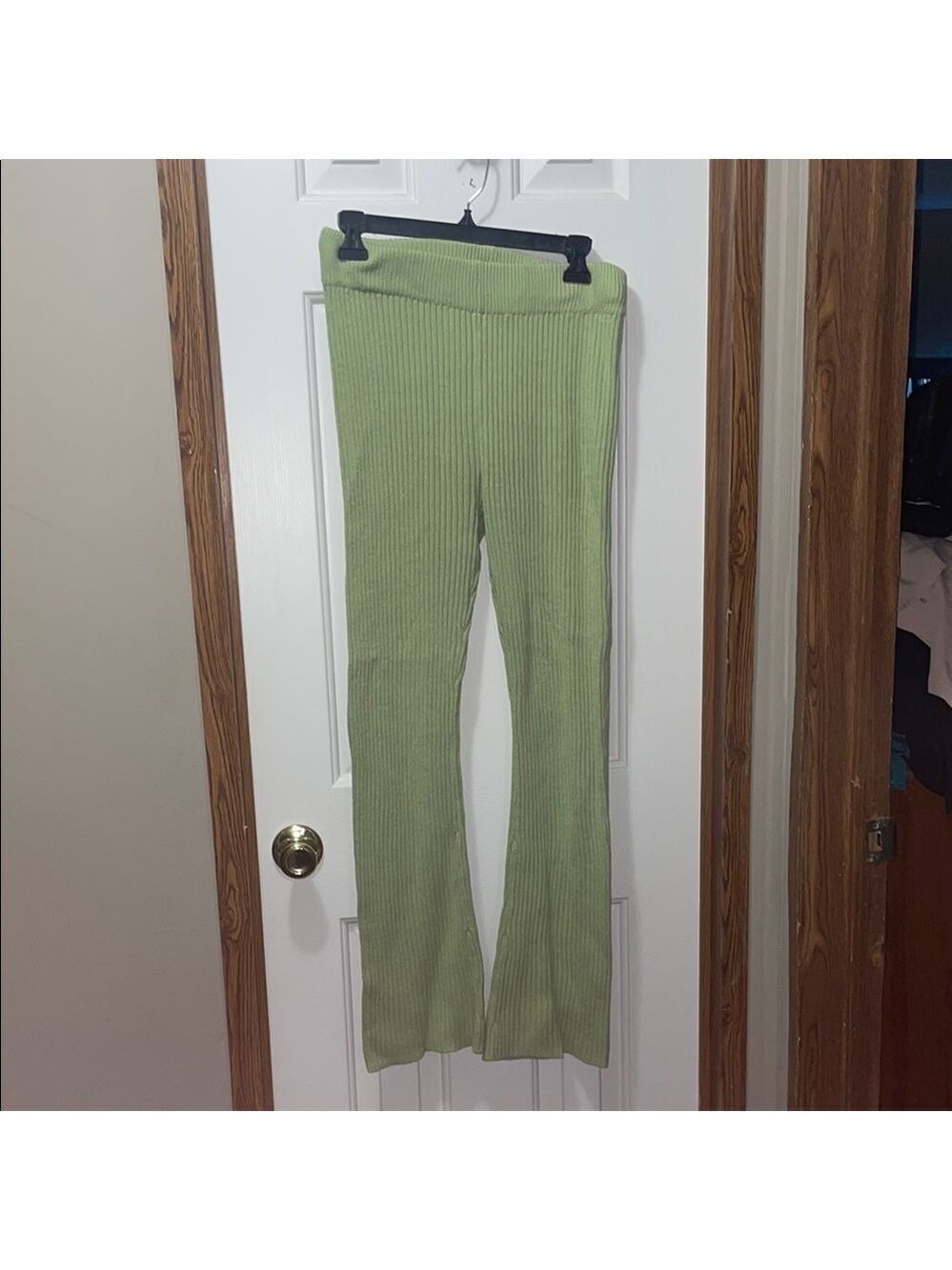 61. Wild Fable Green Knit Flare Pants